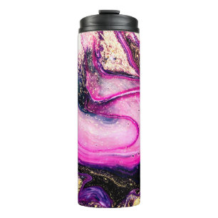 Bouteilles Isothermes Marbre pourpre avec parties scintillant or