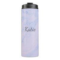 Marbre Rose Bleu Clair Nom Personnalisé Personnali