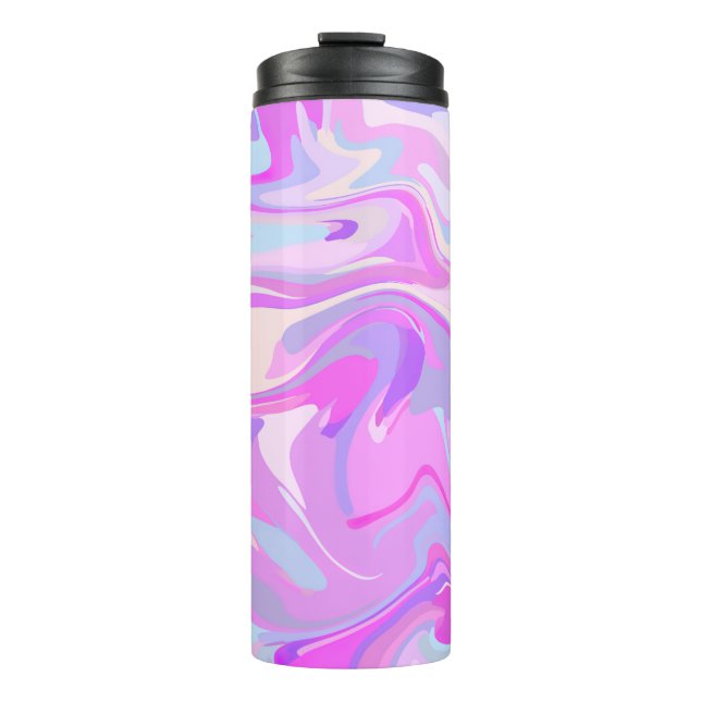 Bouteilles Isothermes Marbré rose violet Turquoise (Devant)