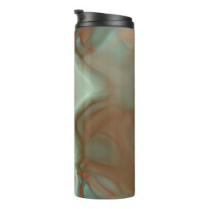 Bouteilles Isothermes Marbre turquoise et rouille Abstrait
