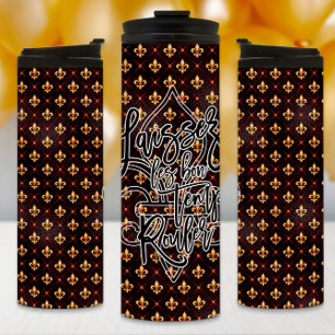 Bouteilles Isothermes Mardi Gras Tumbler, Laissez les bons Temps Rouler