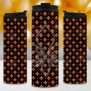 Bouteilles Isothermes Mardi Gras Tumbler, Mardi Gras Fleur de Lis