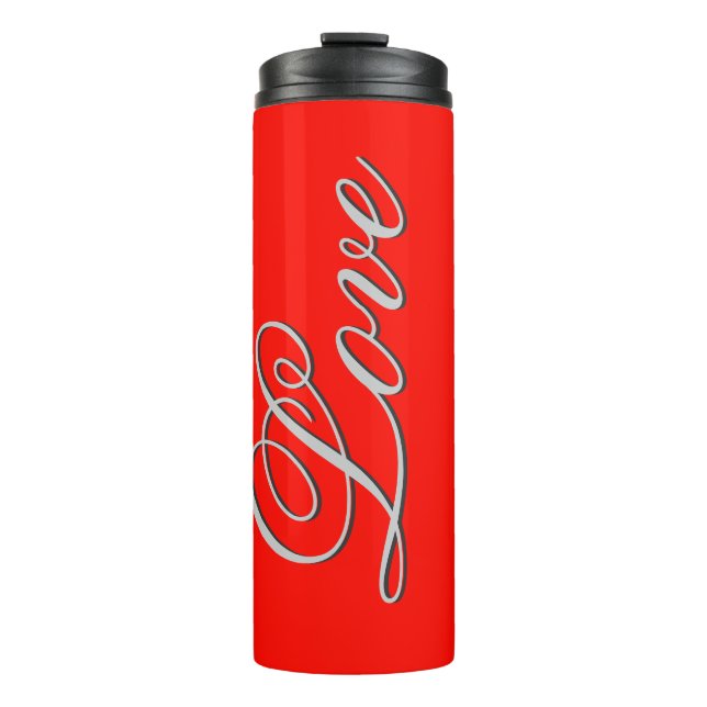 Bouteilles Isothermes Mariage d'amour rouge sophistiqué (Devant)