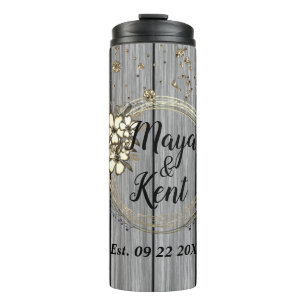 Bouteilles Isothermes Mariage de Parties scintillant florale de couronne