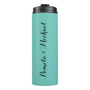 Bouteilles Isothermes Mariage Élégant minimaliste classique bleu