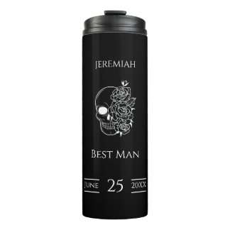 Bouteilles Isothermes Mariage élégant noir et blanc Meilleur cadeau Homm