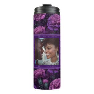 Bouteilles Isothermes Mariage Fleur de Carnation Charmante Fleur Sauvage