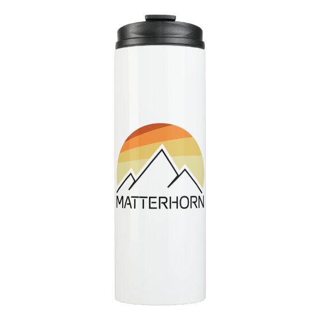 Bouteilles Isothermes Matterhorn Suisse Italie Retro (Devant)