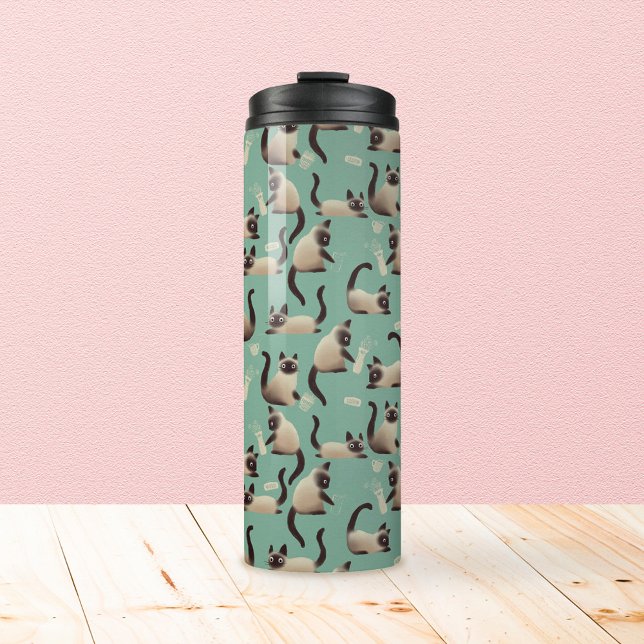 Bouteilles Isothermes Mauvais chats siamois frapper des trucs (Bad Siamese Cats Knocking Things Over)