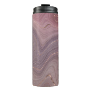 Bouteilles Isothermes Mauve Strata Dusty Rose et Rose Gold Agate