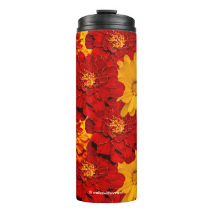 Bouteilles Isothermes Médaille des Marigolds rouge jaune et orange