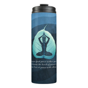 Bouteilles Isothermes Méditation de l'enseignant de Yoga Pose Bodhi Leaf
