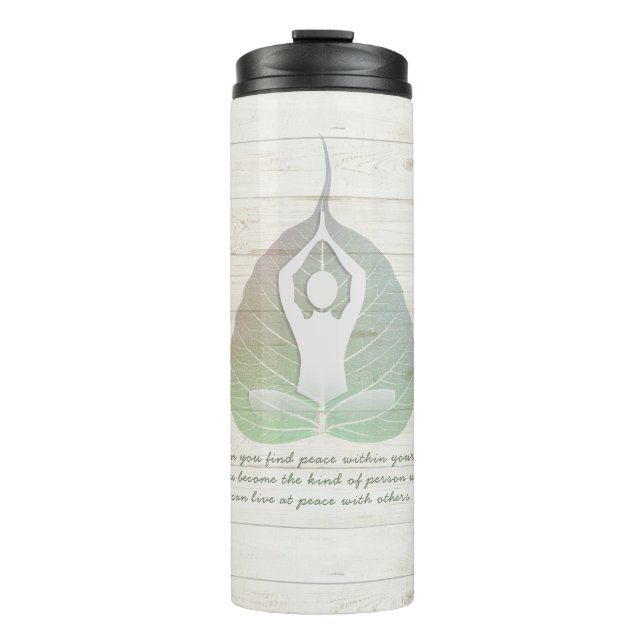 Bouteilles Isothermes Méditation de l'instructeur de yoga Pose Bodhi Lea (Devant)