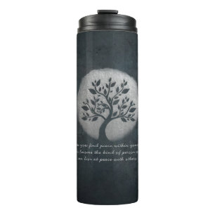 Bouteilles Isothermes Méditation Yoga Reiki Instructeur Arbre Argent Cit