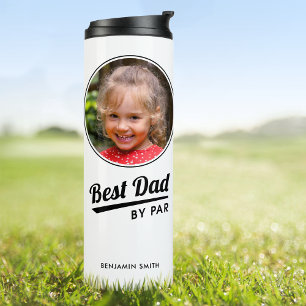 Bouteilles Isothermes Meilleur Papa Par Photo Personnalisée Golf Blanc