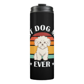 Bouteilles Isothermes Meilleure maman chien jamais rétro Vintage Bichon