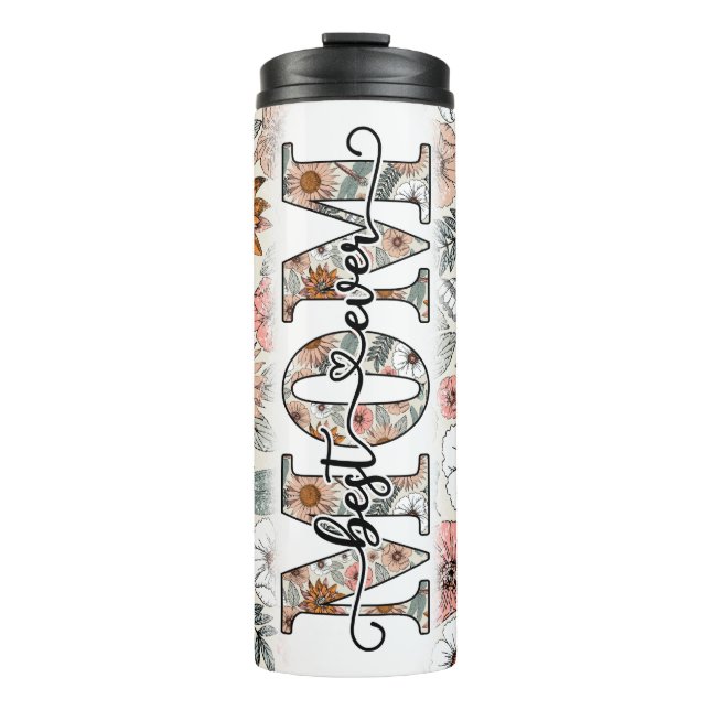 Bouteilles Isothermes Meilleure maman jamais Boho Floral (Devant)