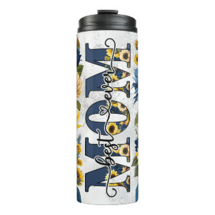 Bouteilles Isothermes Meilleure maman Jaune bleu toujours Floral