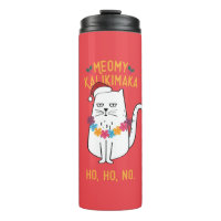 Meowy Kalikimaka Funny Chat Santa Hat Noël