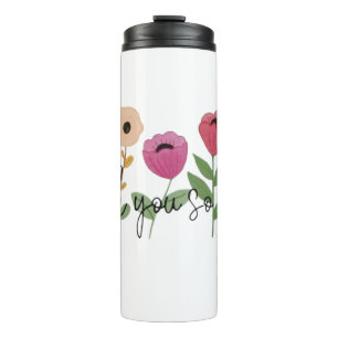 Bouteilles Isothermes Merci Beaucoup Fleurs Reconnaissantes Avec Merci A