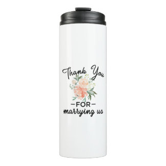 Bouteilles Isothermes Merci officiel Mariage floral