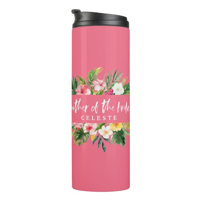 Bouteilles Isothermes Mère de l'aquarelle de jeune mariée florale (Tourné sur la droite)