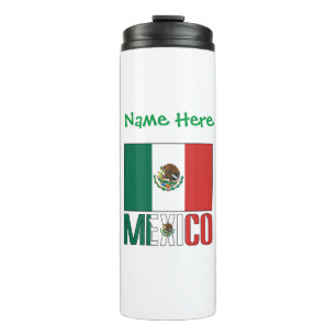 Bouteilles Isothermes Mexique Mexique Drapeau Vert Personnalisation