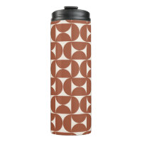 Mi-siècle Moderne Motif rouille Terracotta