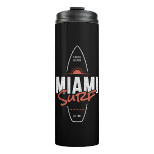 Bouteilles Isothermes Miami Surf – Conception de planche de surf vintage