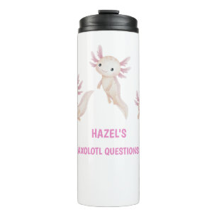 Bouteilles Isothermes Mignon Axolotl Aquarelle Questions Enfant Personna