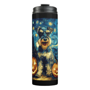 Bouteilles Isothermes Mignon chien schnauzer miniature Halloween Jack O