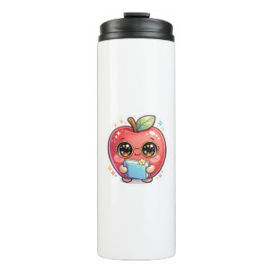 Bouteilles Isothermes Mignon Kawaii Apple Intelligent avec des Lunettes