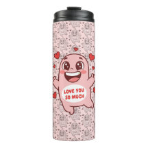 Mignon Monstre Rose T'aime Tellement Art