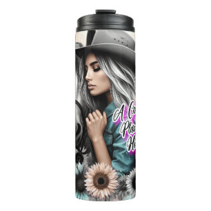 Bouteilles Isothermes Mignonne cowgirl occidentale