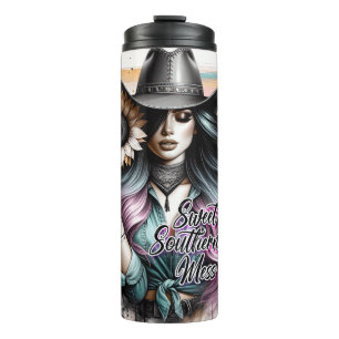 Bouteilles Isothermes Mignonne cowgirl occidentale