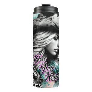 Bouteilles Isothermes Mignonne cowgirl occidentale