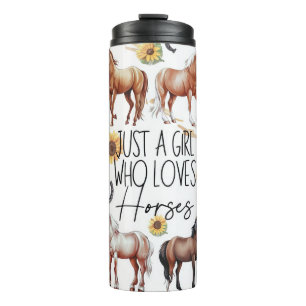 Bouteilles Isothermes Mignonne Juste Une Fille Qui Aime Les Chevaux