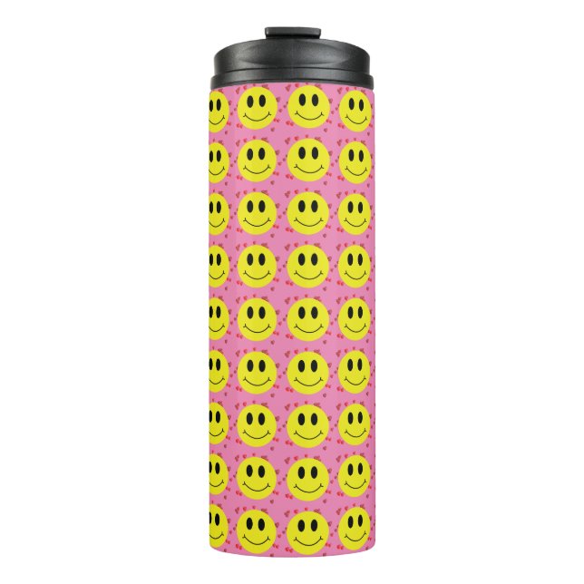 Bouteilles Isothermes Miles de sourires Classic Grin Visages sur rose (Devant)