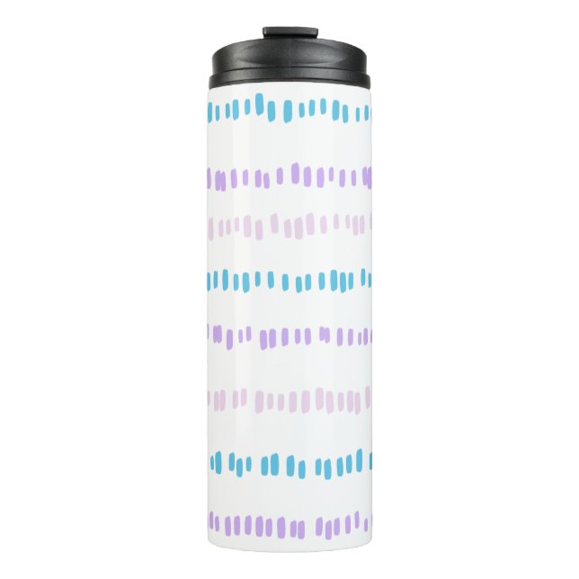 Bouteilles Isothermes Mini Motif Turquoise Violet Rose (Devant)