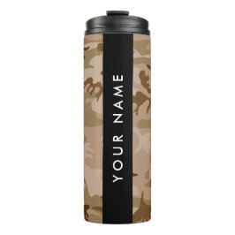 Bouteilles Isothermes Modèle de camouflage du désert, Votre nom, Personn