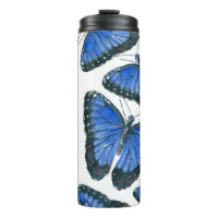 Modèle motif de papillon bleu morpho