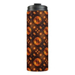 Bouteilles Isothermes Moderne Élégant Bohème Doré Motif d'Art Abstrait #