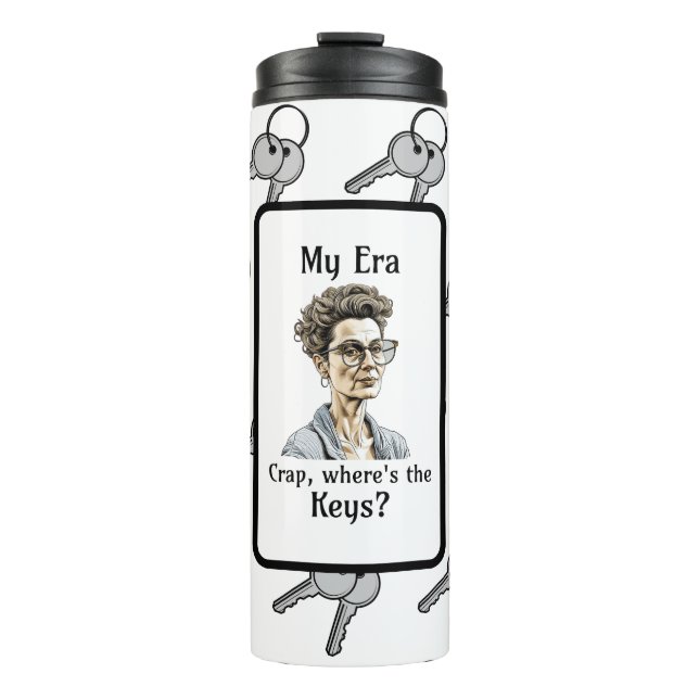 Bouteilles Isothermes Mon ère | Merde, Où sont les clés ? (Devant)