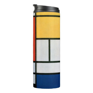 Bouteilles Isothermes Mondrial Composition Rouge Jaune Bleu Noir