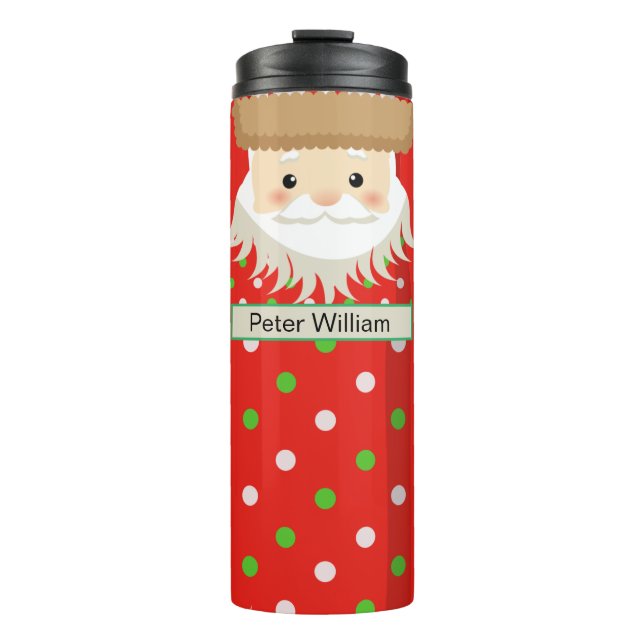 Bouteilles Isothermes Monogram Cute Père Noël fête Noël (Devant)