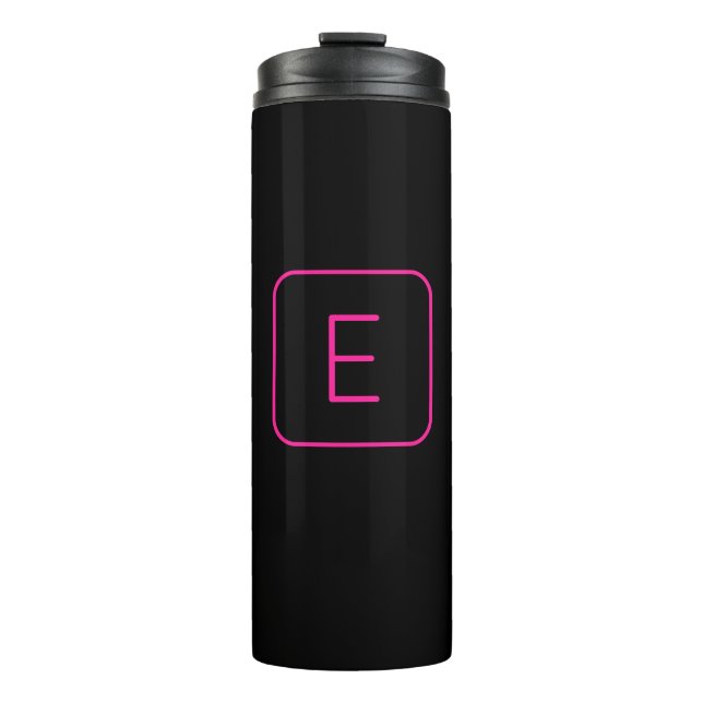 Bouteilles Isothermes Monogram de Styled | Pink & Black (Devant)