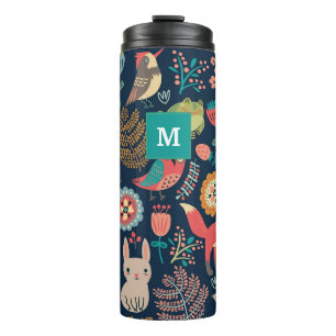 Bouteilles Isothermes Monogram Forêt de style personnalisé Tumbler the