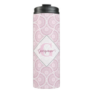 Bouteilles Isothermes Monogramme Art Déco Confetti Lace Mandala