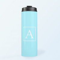 Monogramme bleu ciel simple