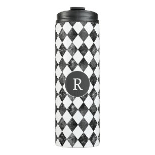 Bouteilles Isothermes monogramme damier noir et blanc vintage